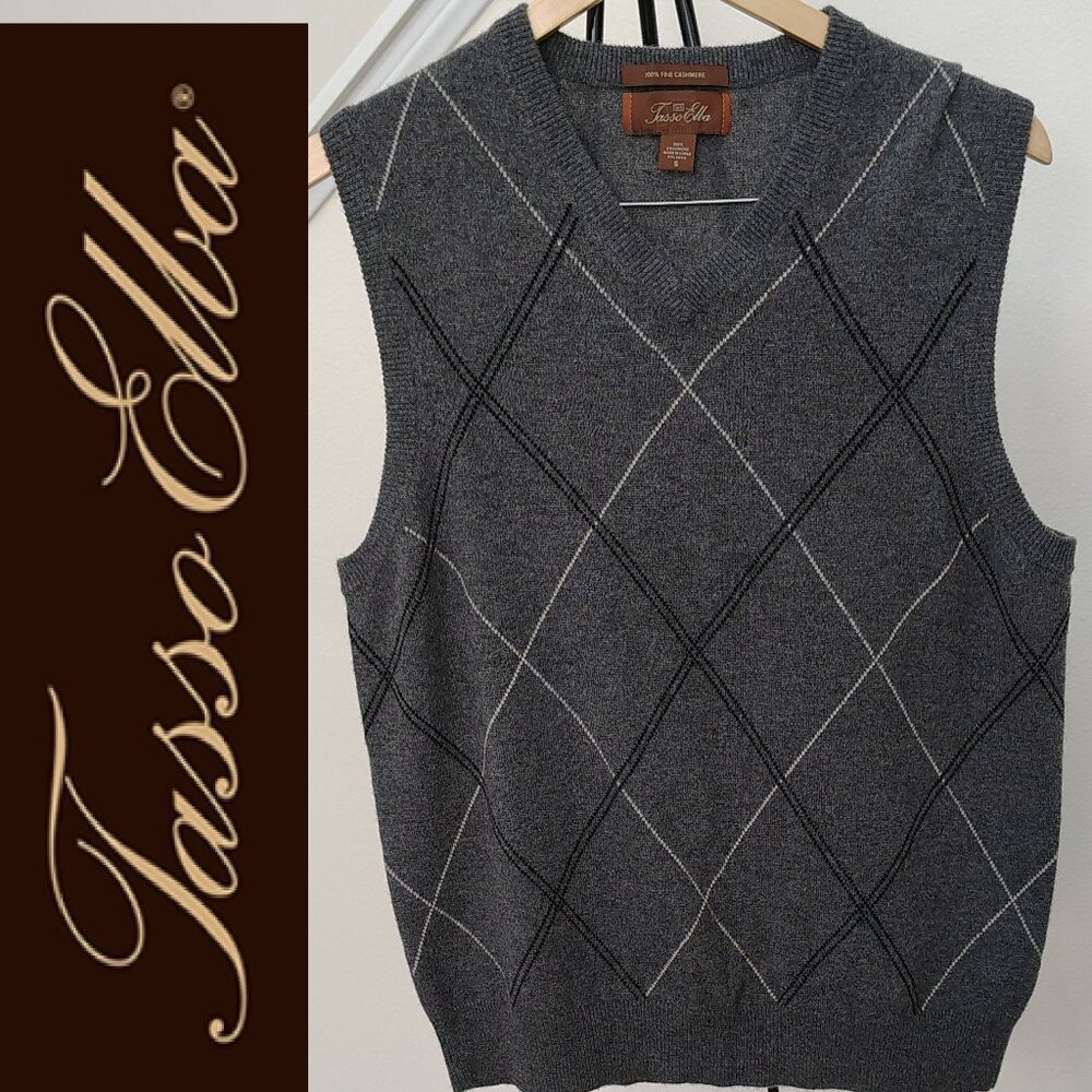 Tasso Elba 100% Fine Cashmere Vest
